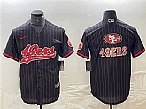 Mens San Francisco 49ers Black Team Big Logo With Patch Cool Base Stitched Baseball Jerseys,baseball caps,new era cap wholesale,wholesale hats